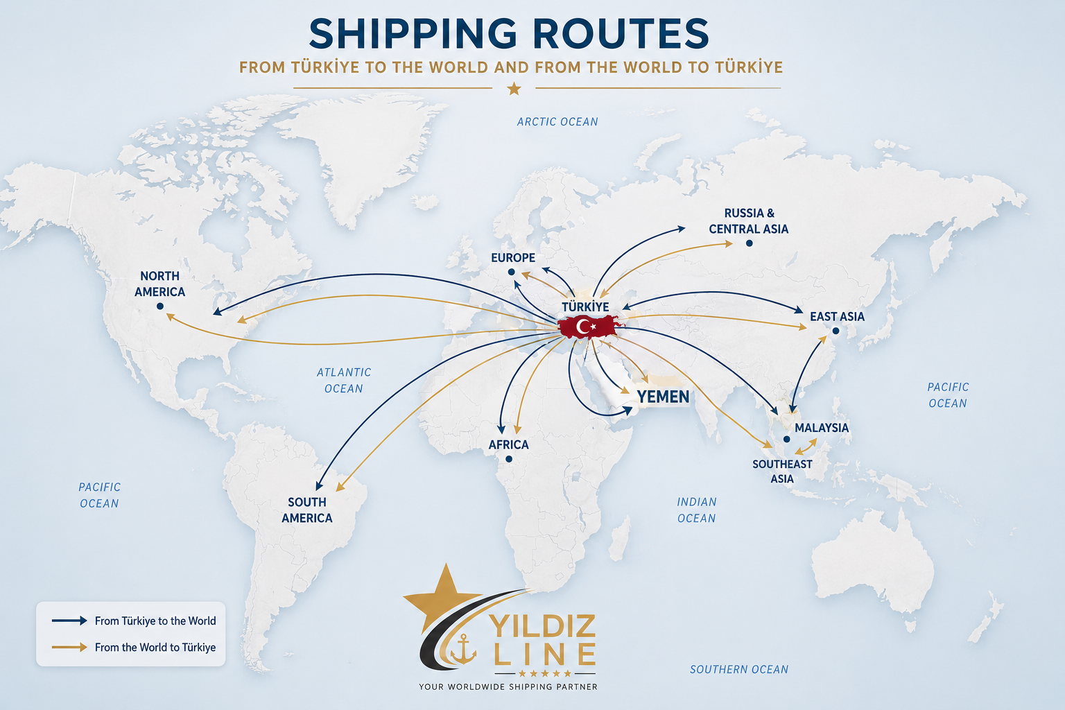 Global logistics network map